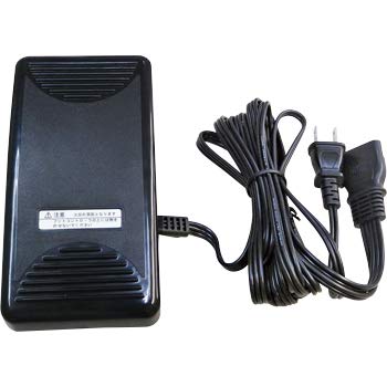 ジャノメ純正電動ミシン・小型ロック・カバーミシン用フットコントローラー(丸３穴波形プラグ・電源コード一体型)