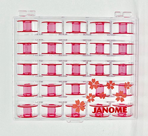 ジャノメボビン:JANOME製、すべてのジャノメ家庭用モデル用の本物の蛇の目桜ボビン騒音と振動を低減する特別なゴムとプラスチックの組み合わせで作られています