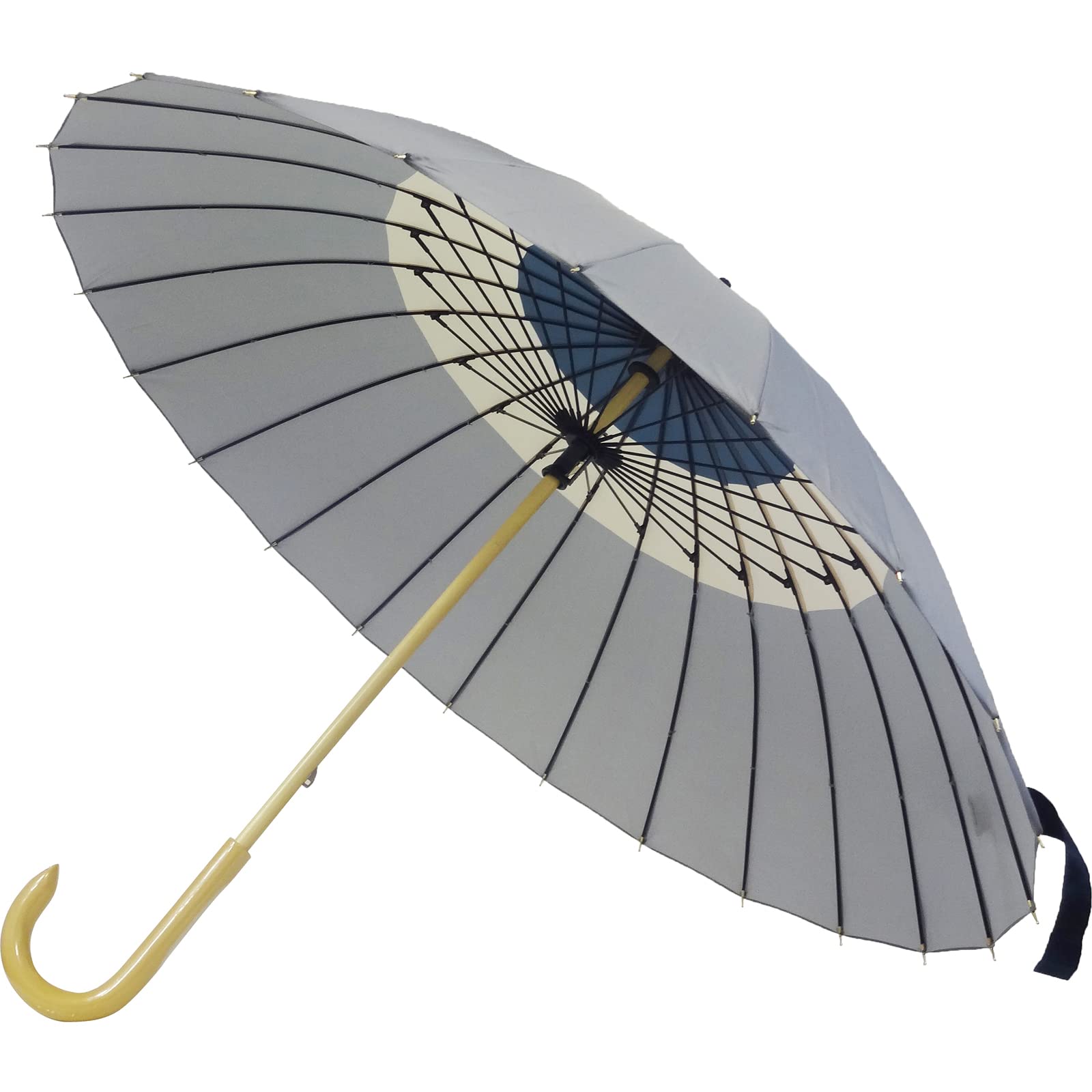 サントス(Santos) サントス 24K55cmグラスファイバー うららか グレー 55cm レディース 長傘 雨傘 手開き JK-139